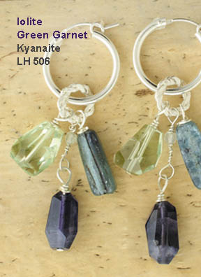 Iolite Greem Garmet Earromg